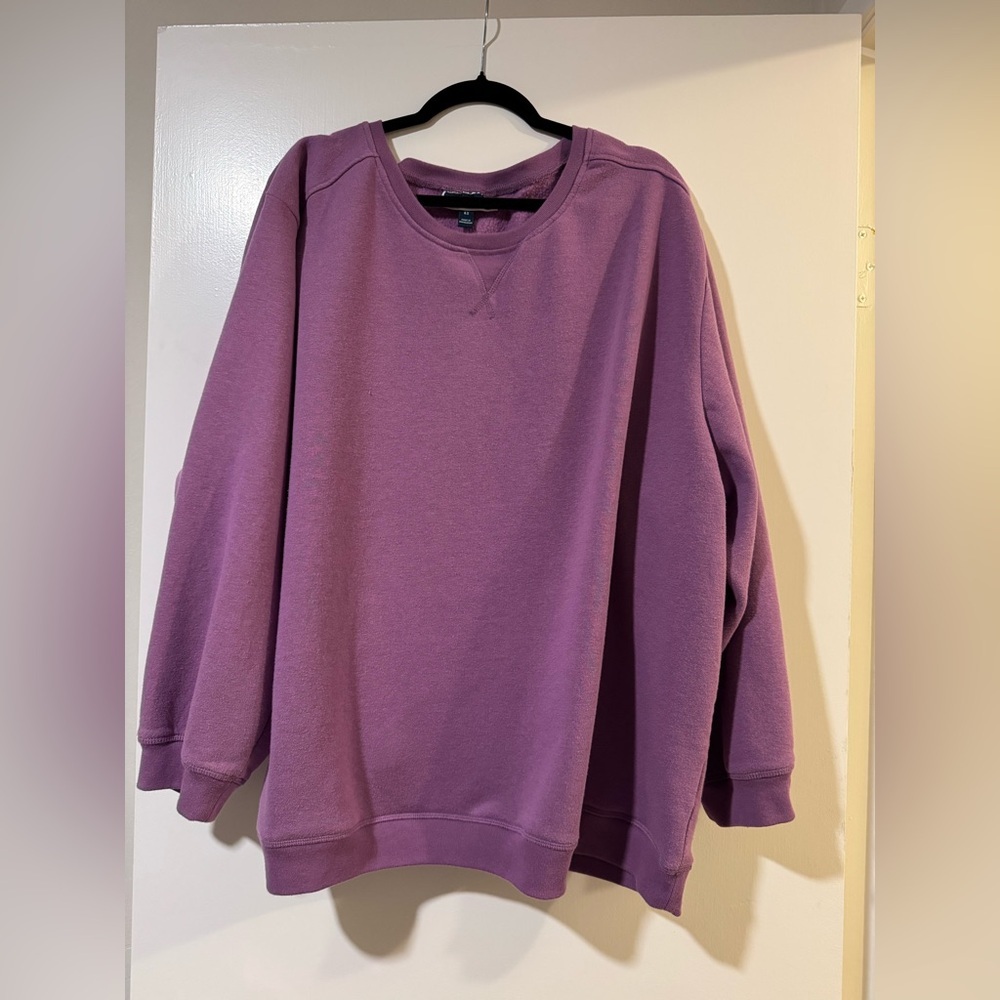 Karen Scott Sport lavender oversized 4x sweatshirt